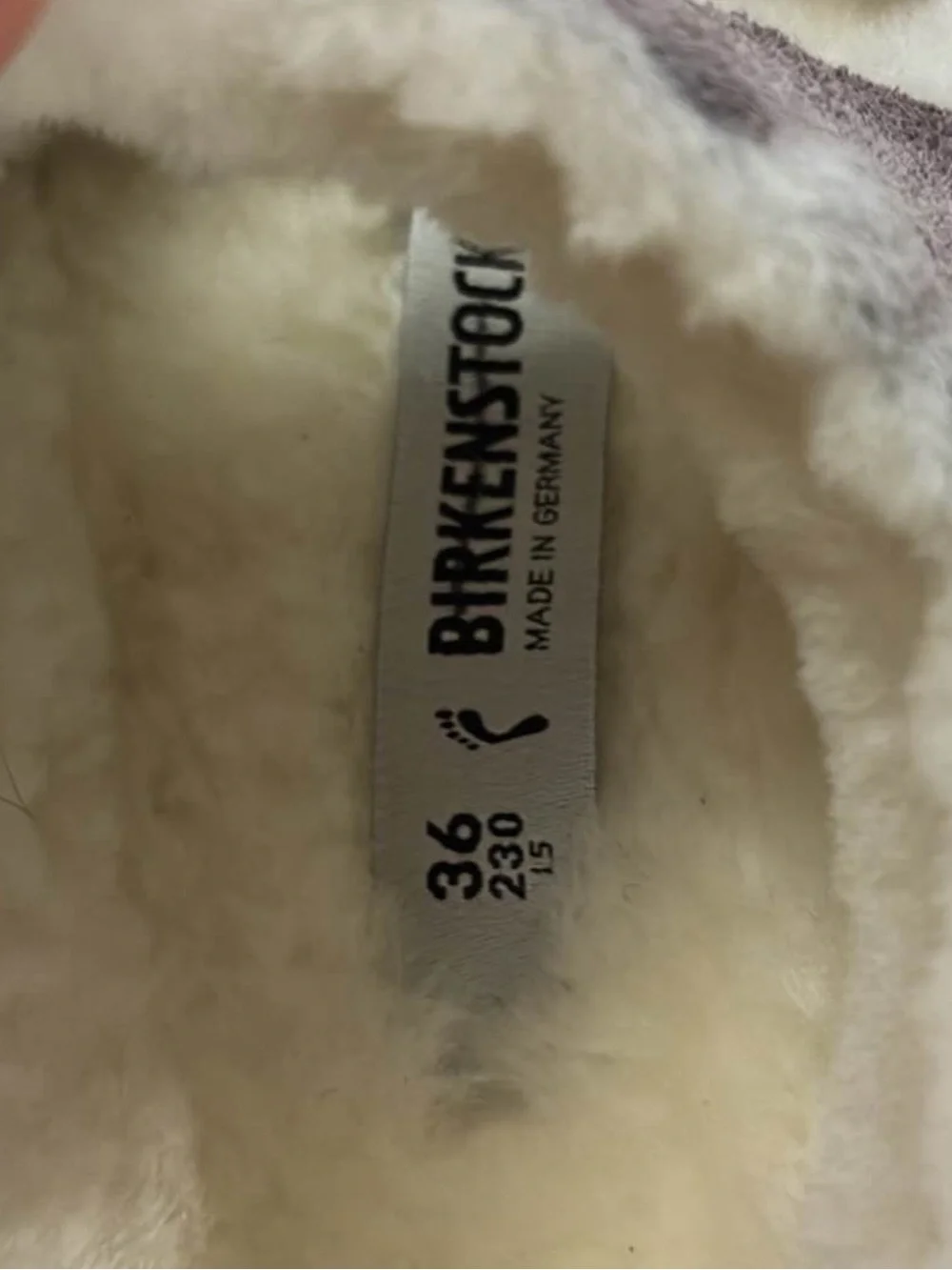 Birkenstock Milano Suede Shearling size 36/ 5.5 in faded purple